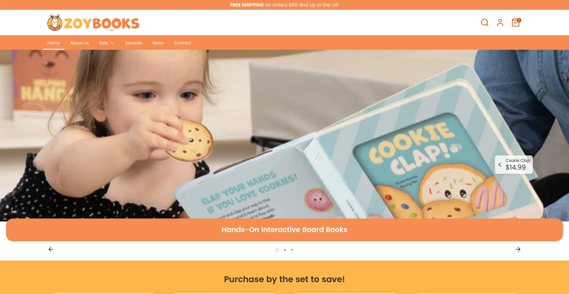 Website screenshot of Zoybooks.com