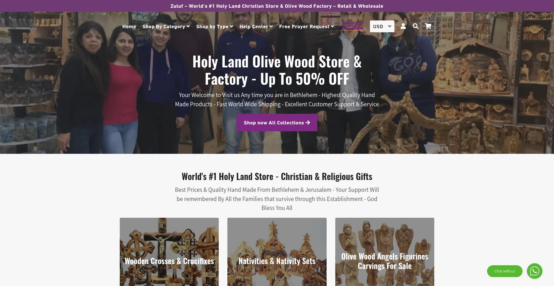 Website screenshot of Zuluf.com