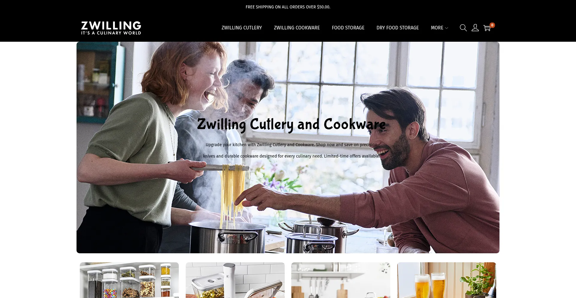Website screenshot of Zwillingfactorysale.com